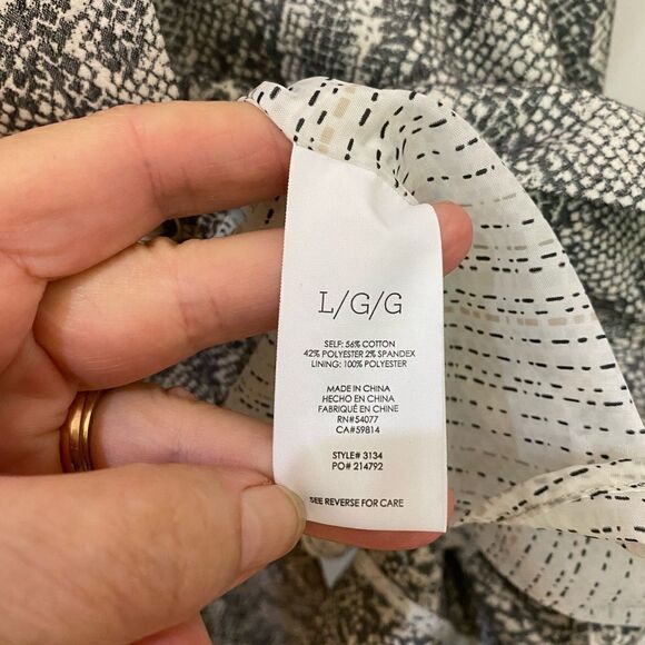 Cabi Camille Coat Gray Snakeskin Print Women Size L - Picture 7 of 12
